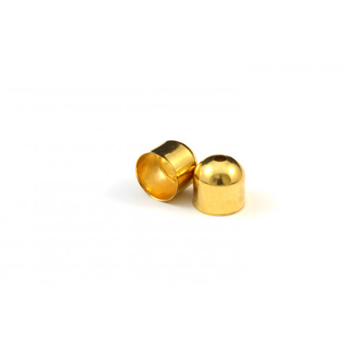 CORD END OF 8X8MM GOLD PLATED